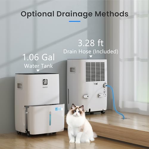 0.48 Gallon Dehumidifier with Auto or Manual Drainage D3928