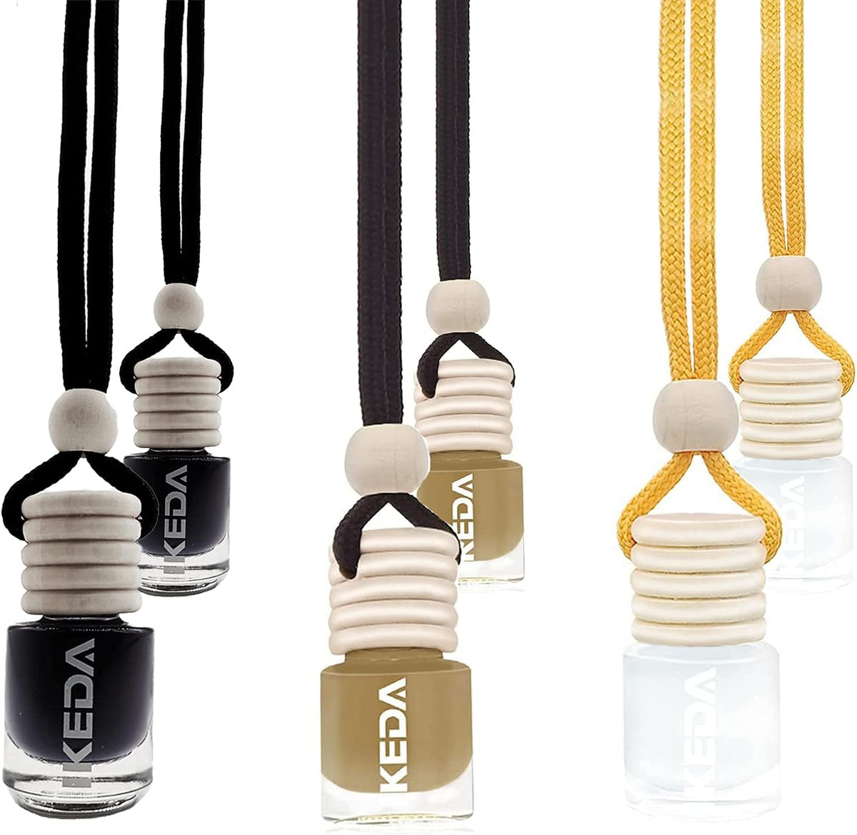 Car Air Fresheners 6-Pcs 4ml Hanging Diffuser Bottles E30089