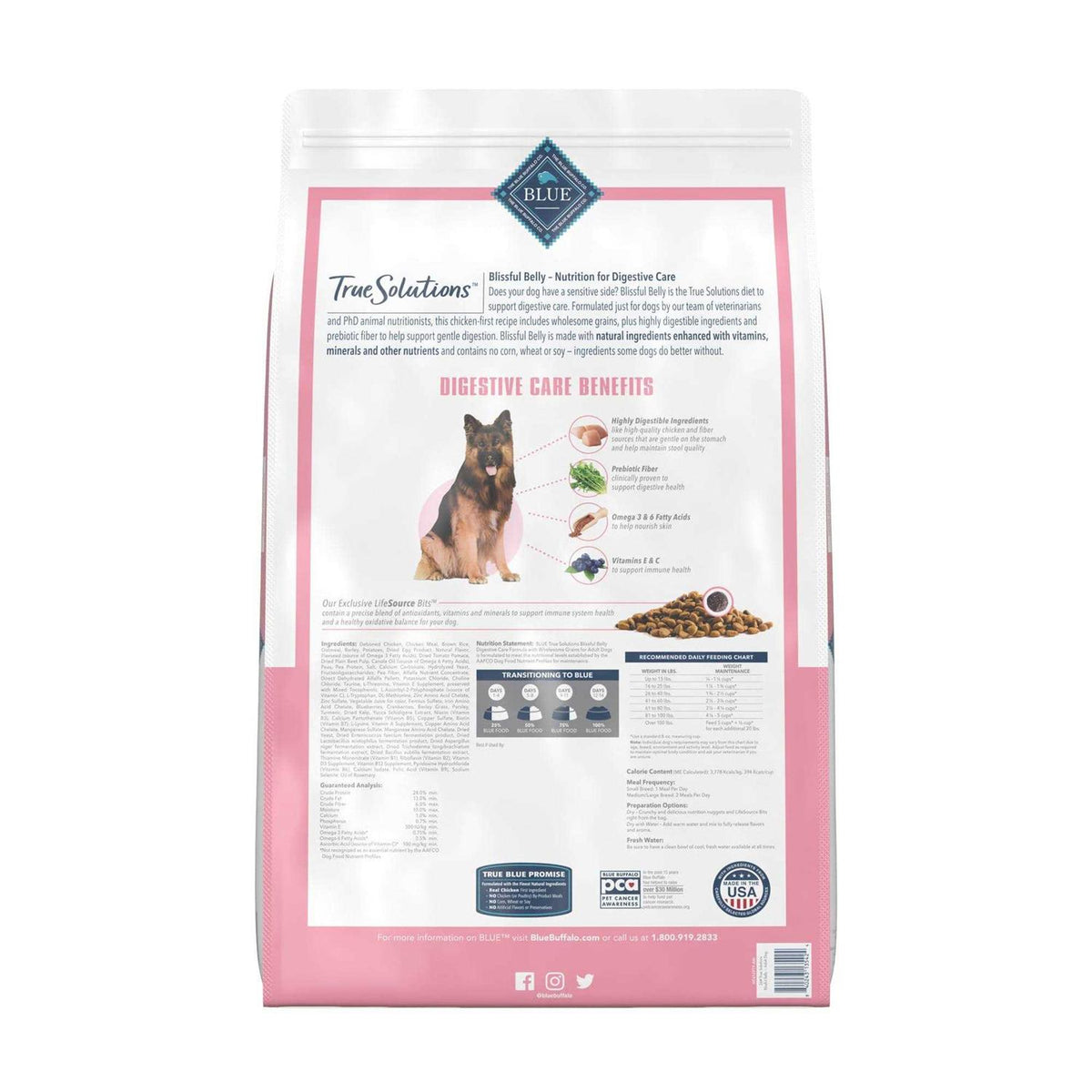 Blue Buffalo True Solutions Blissful Belly Digestive Care Adult Dry Dog Food G315288