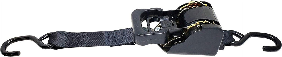 2 Inch X 8.75 Foot Retractable Ratchet Strap with Vinyl Coated S Hook V718