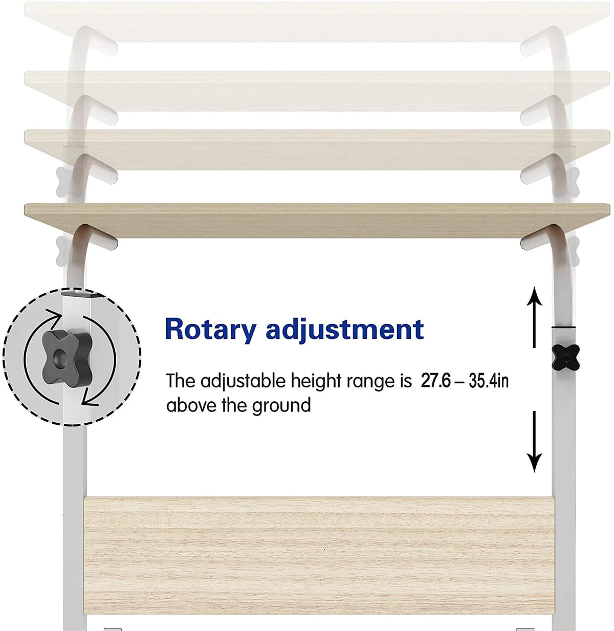 Adjustable Maple Laptop Computer Desk D8414