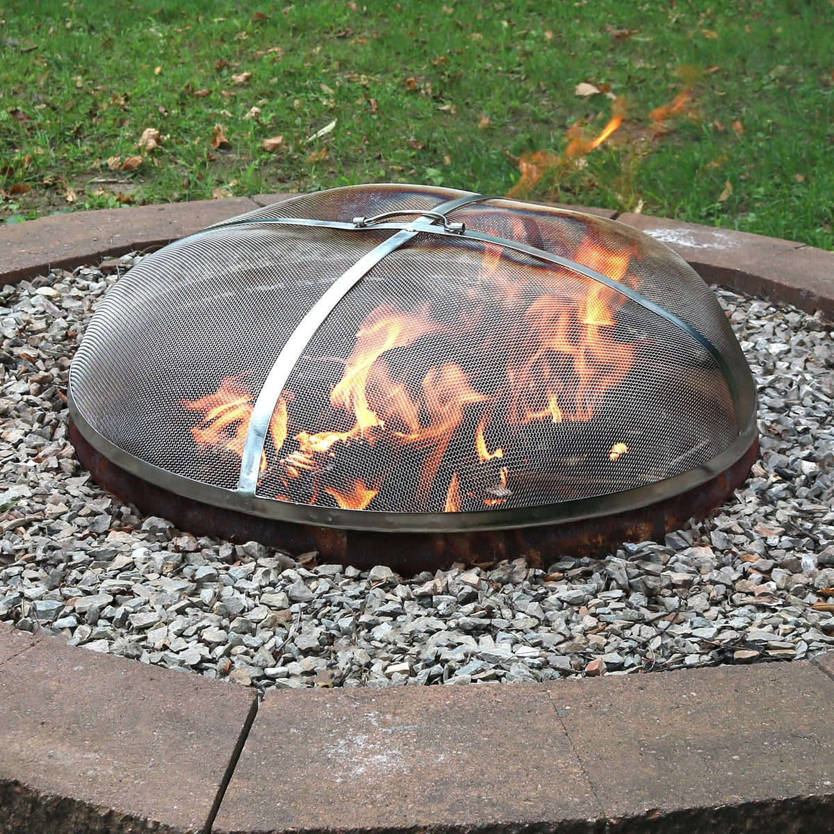 40 inch Stainless Steel Fire Pit Spark Screen Z73019