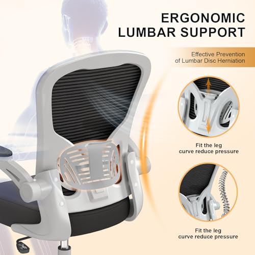 High Back Mesh Ergonomic Office Chair with Flip-up Armrests S352