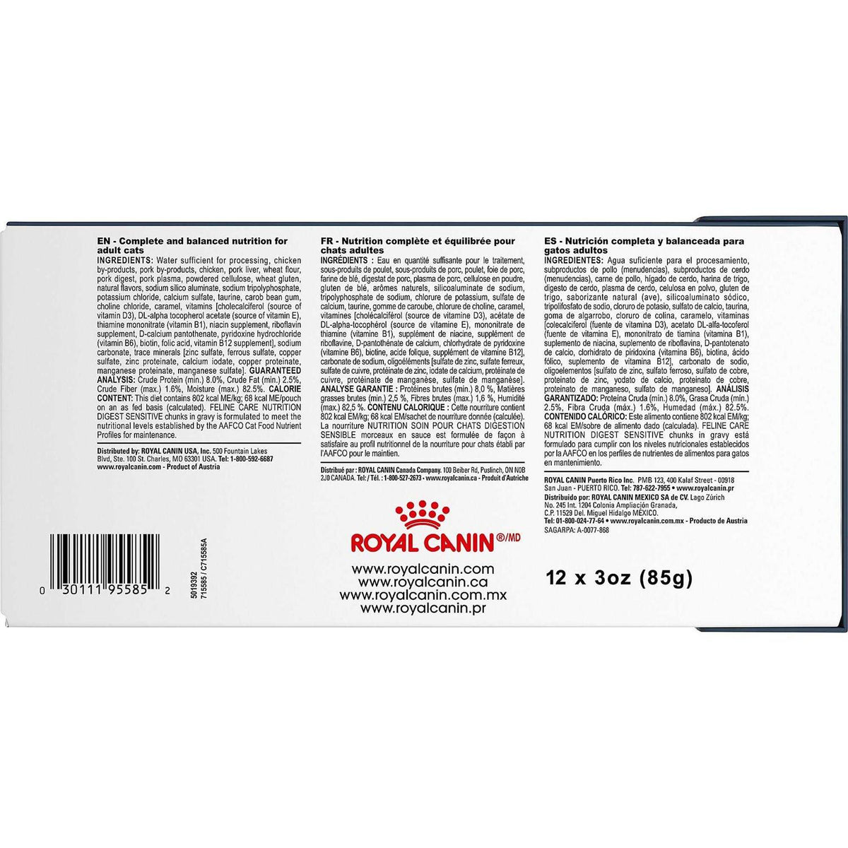 Sensitive Chunks in Gravy Cat Food N953