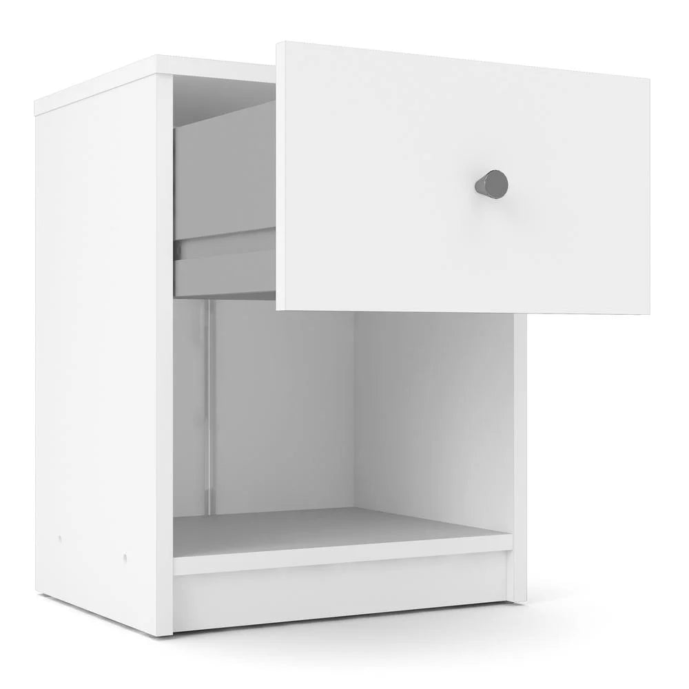 White 1 Drawer Nightstand Q7337