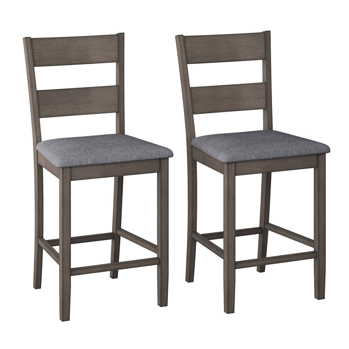 Washed Gray Counter Height Dining Chair Set of 2 G375