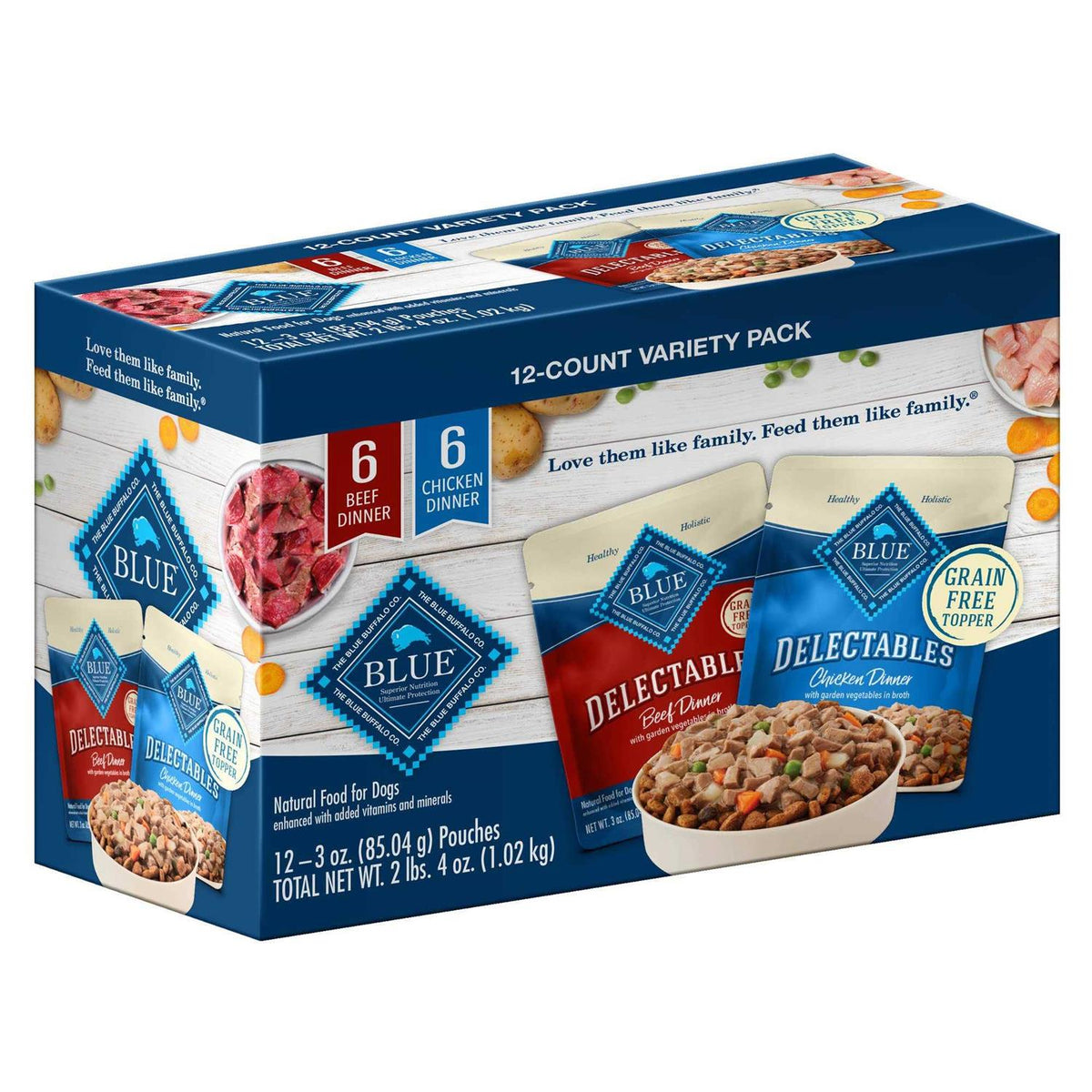 Natural Wet Dog Food Topper Variety Pack I605136