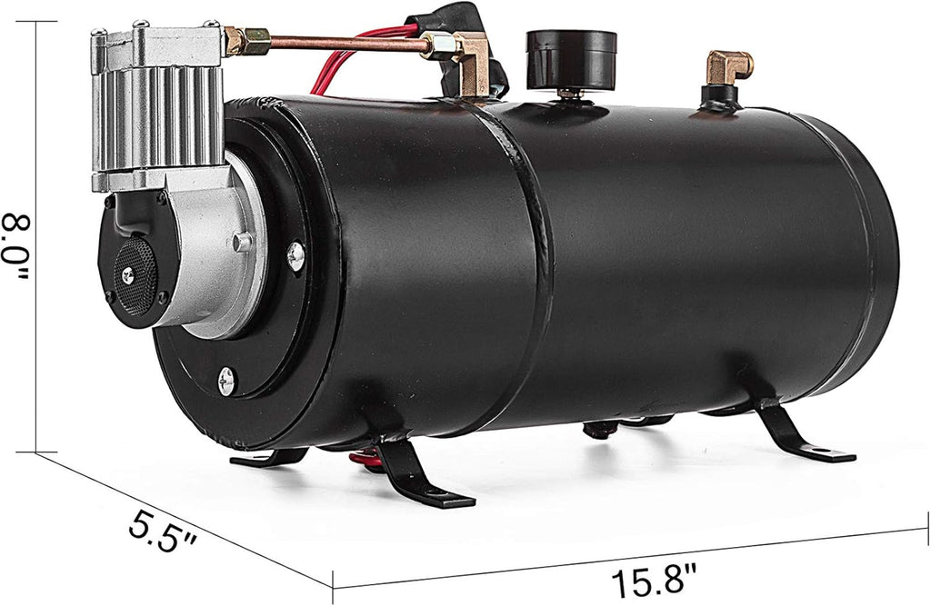 12V Air Compressor with Tank 0.8 Gallon/3 L, 120 psi Working Pressure I239
