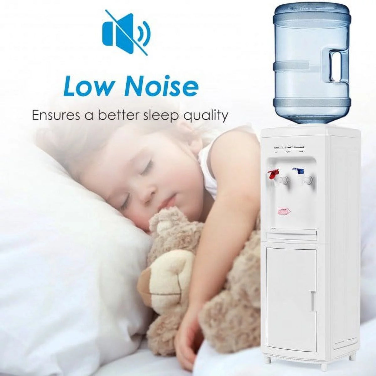 5 Gallons Hot and Cold Water Cooler Dispenser with Child Safety Lock U441