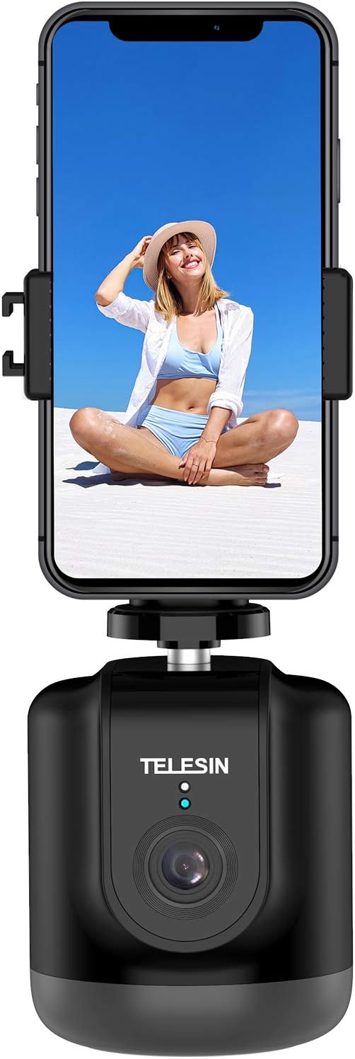 Auto Tracking Tripod with Remote, 360 Rotation Selfie Stick for Phone and Camera U88535