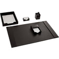 Black Bonded Leather 5-Piece Desk Set N686