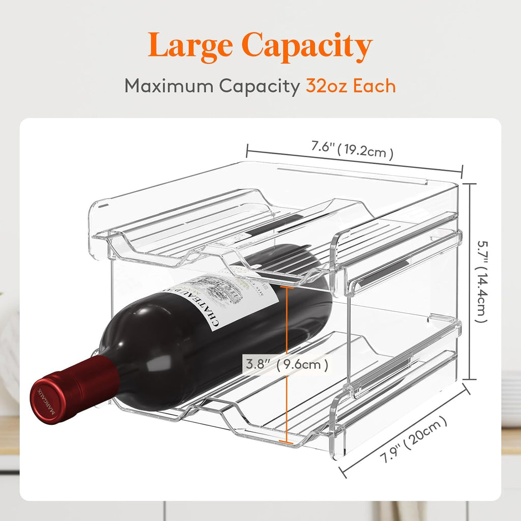 2 Tier Bar Cart with 9 Wine Bottle Racks D824430