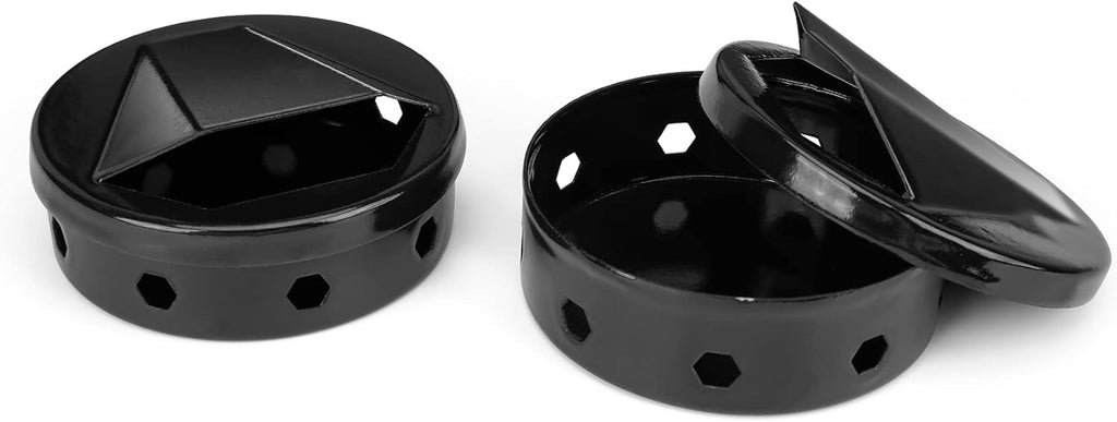 2 Pcs Black Smoker Box with Lid Q47461