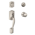 Satin Nickel Single Cylinder Handleset with Knob X4641