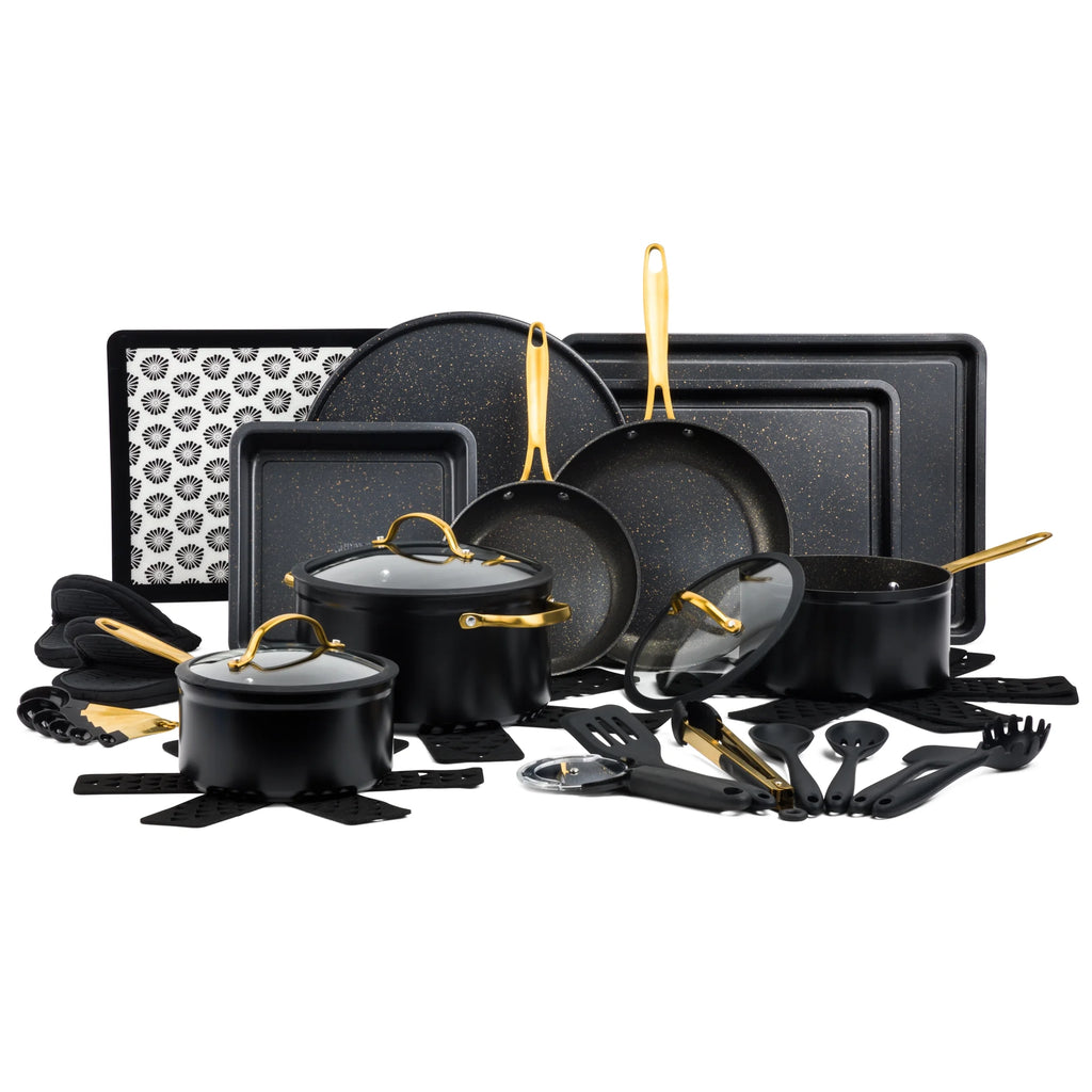 32-Piece Non-Stick Cookware & Bakeware Set, Black W66482