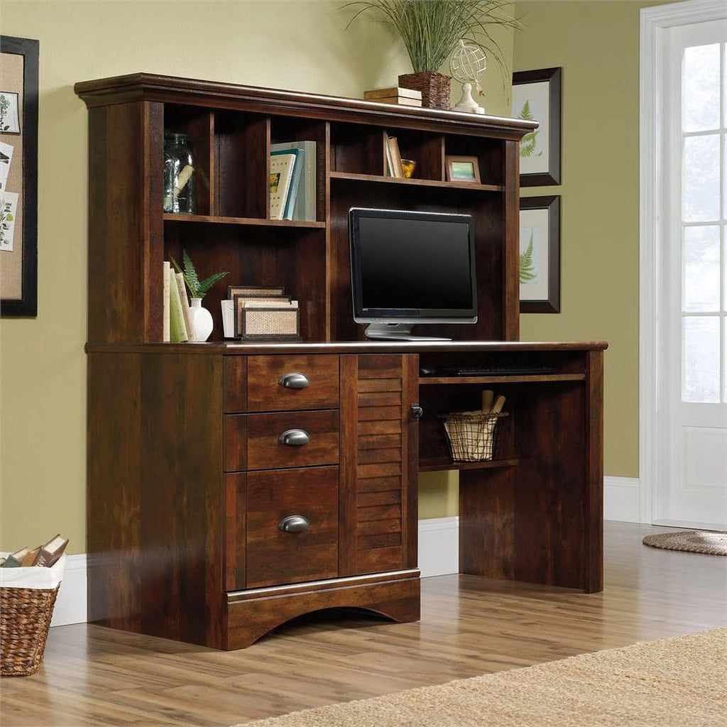 Computer Desk and Hutch with CPU Storage and Keyboard Drawer O99503