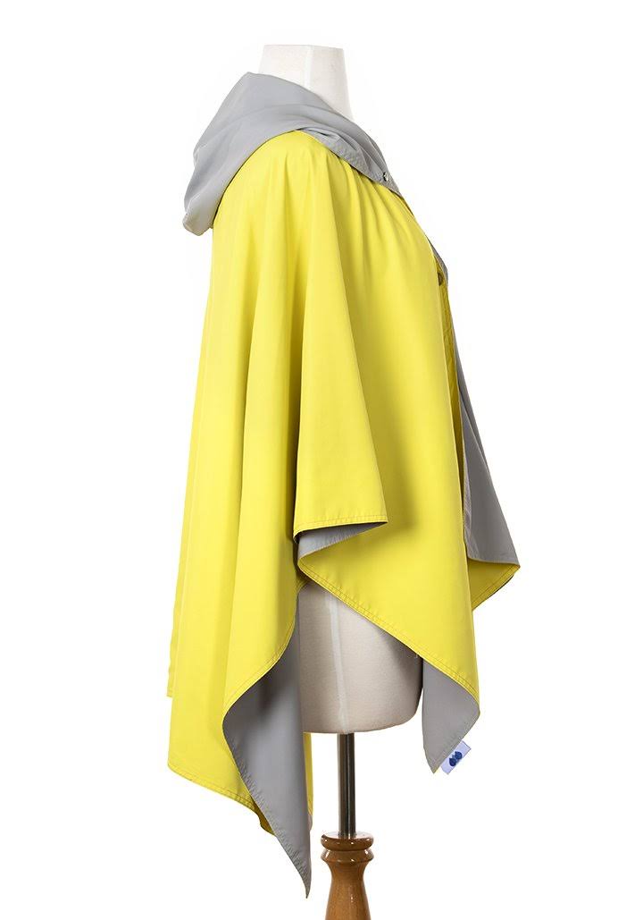 Yellow & Gray Hooded Rainwear Q619