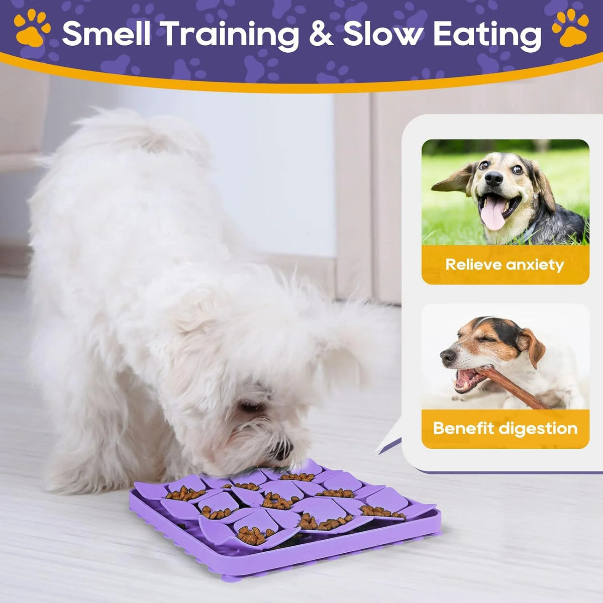 Purple Silicone Snuffle Mat for Dogs I7587