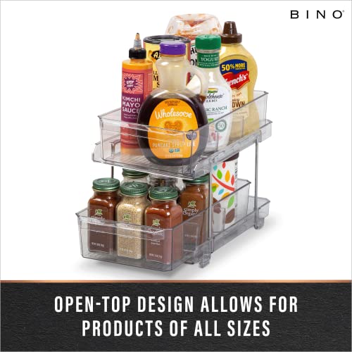2 Tier Clear Storage Organizer with Dividers N1569
