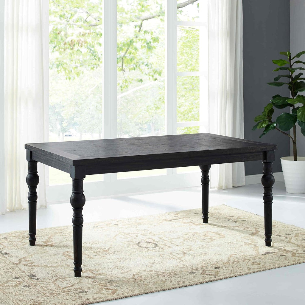 5-Piece Solid Wood Dining Table Set with 4 Upholstered Chairs Q834654