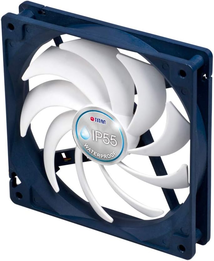 12V DC IP55 Waterproof Dustproof Cooling Fan 140mm 2 Pack Y108796