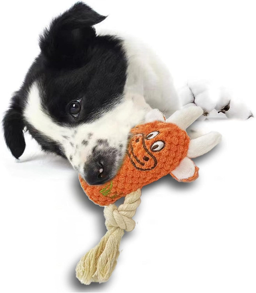 6 Pack Cotton Rope Dog Squeak Plush Toys N325
