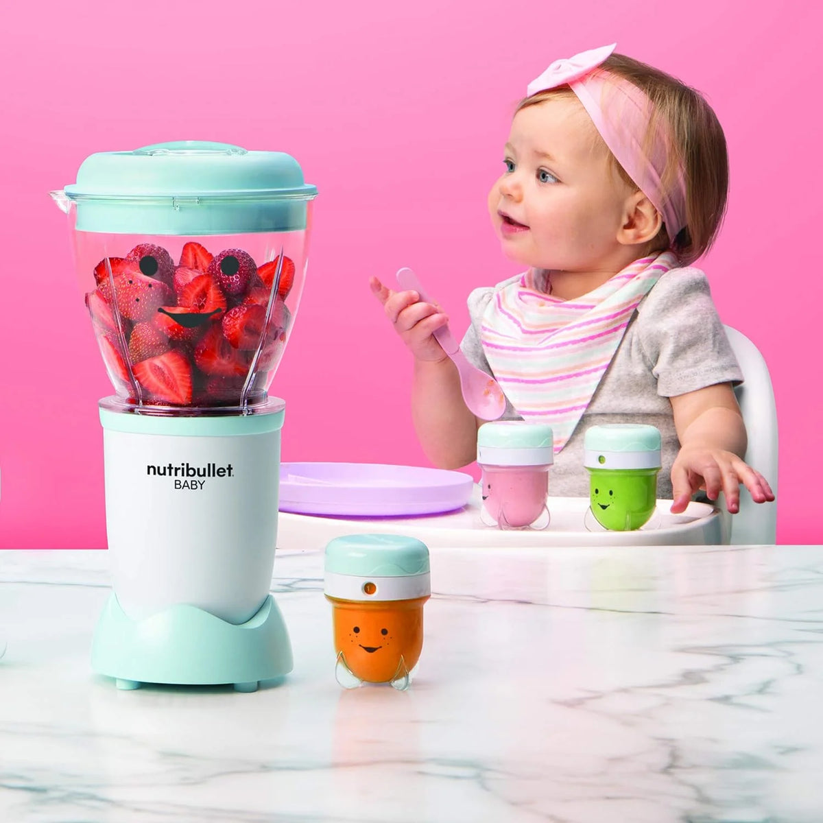 White 32-Oz Baby Food-Making System D17217