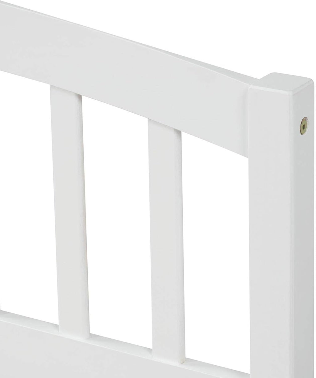 White 79.5x41.8x37.4 inches Platform Double Bed Frame with Two Drawers and Headboard P29861
