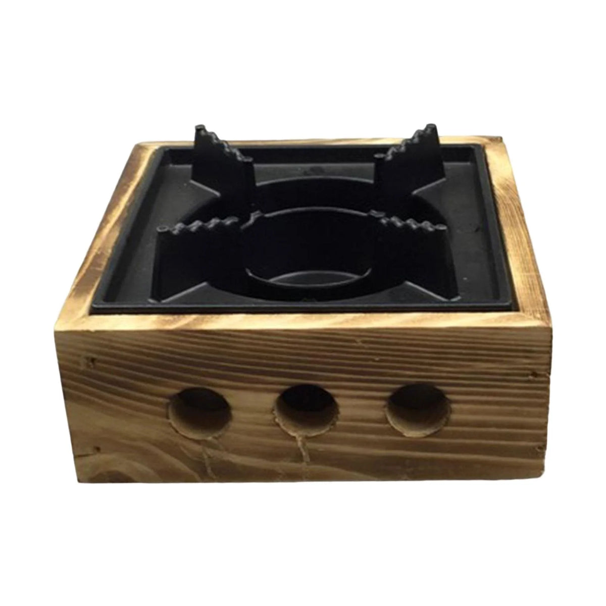 Compact Alcohol Stoves with Wooden Base 16cm M279