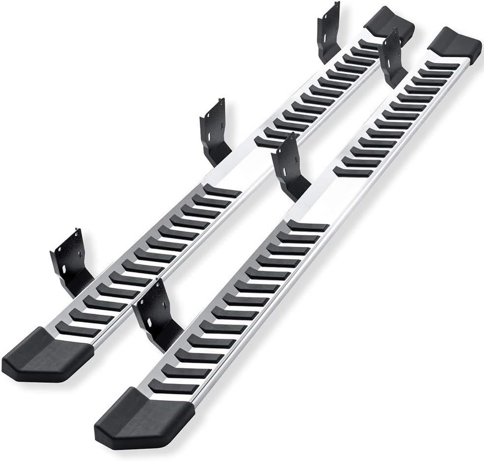 Running Boards Compatible With Ford F250 Superduty Crew Cab Silver Stainless Steel Side Step Bar K600