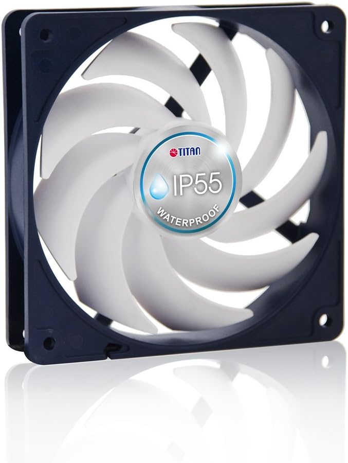 12V DC IP55 Waterproof Dustproof Cooling Fan 140mm 2 Pack Y108796