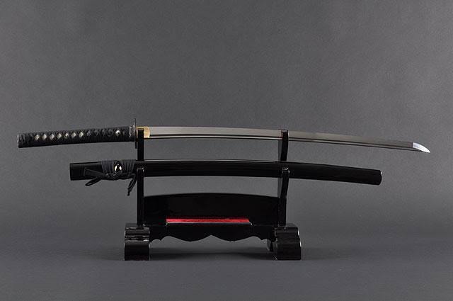 Handmade Damascus Bamboo Japanese Samurai Katana Sword E158385