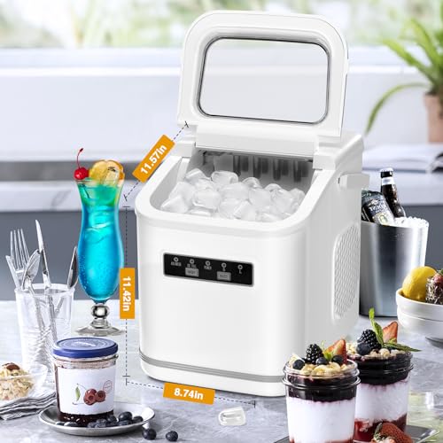 Countertop Ice Maker, 26.5lbs/24h, 2 Sizes of Ice Cube C68240