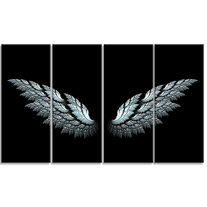 4 Piece Graphic Art on Wrapped Canvas Set A7331