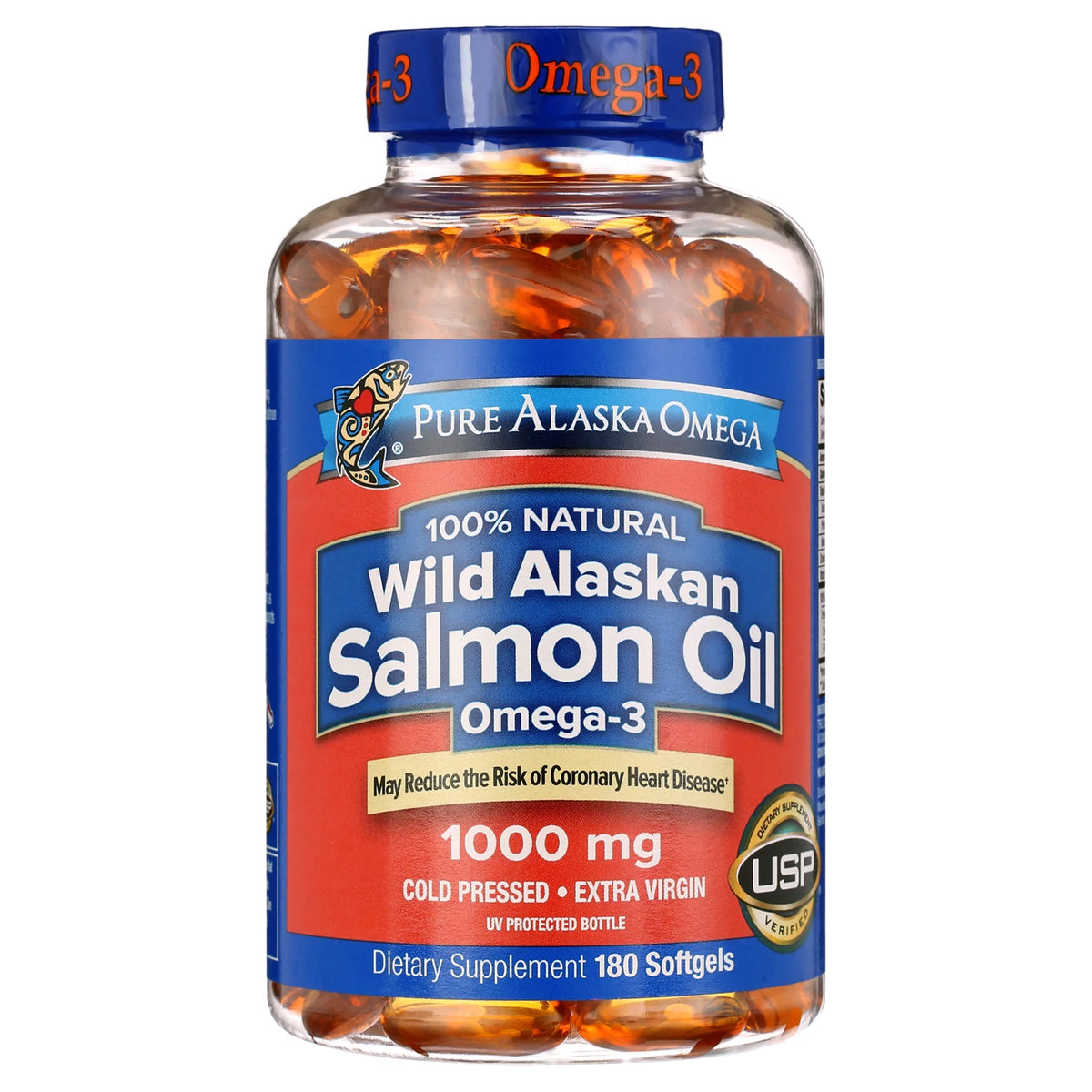 Wild Salmon Oil 1,000 mg Softgel, 180 Ct K52336