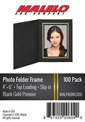 Black/Gold Cardboard Photo Folder Frame 4x6 Pack of 100 Q4526