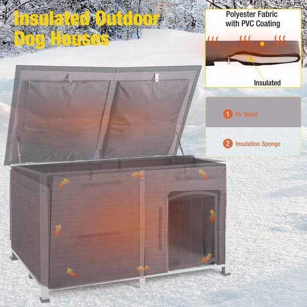 Extra Large Insulated Dog House with Soft Liner Y857715
