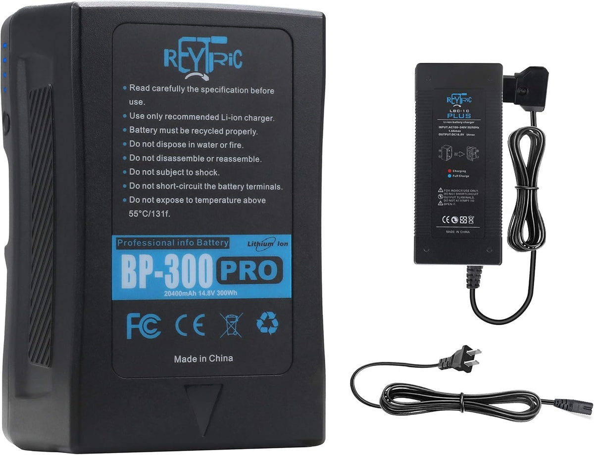 300Wh V Mount Battery with D-Tap Charger and Cable O933
