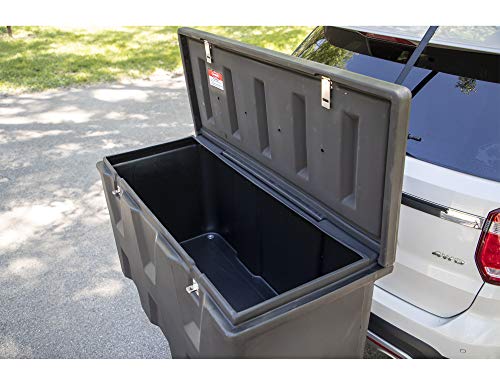 Large Poly Cargo Carrier Utility Storage Bin Box, 23x51x26 Inches, Black W16547