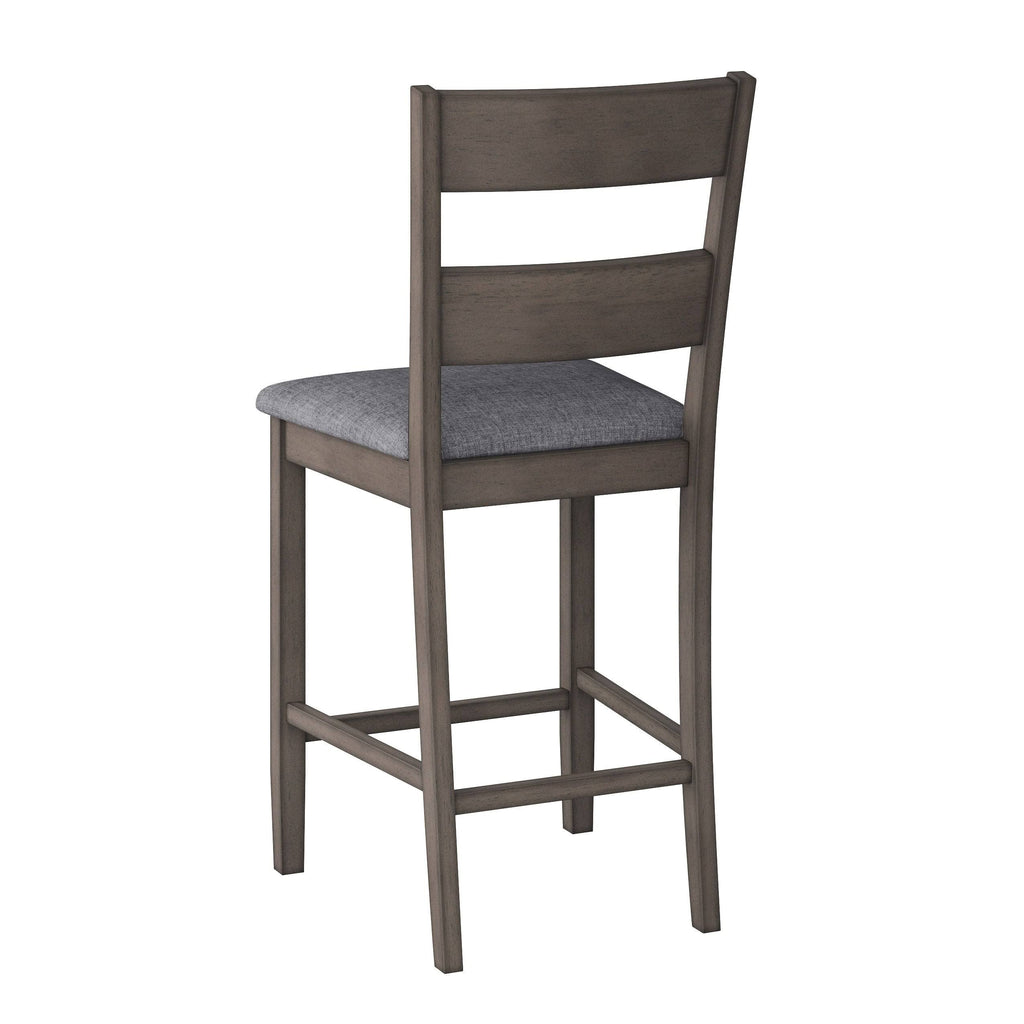 Washed Gray Counter Height Dining Chair Set of 2 G375