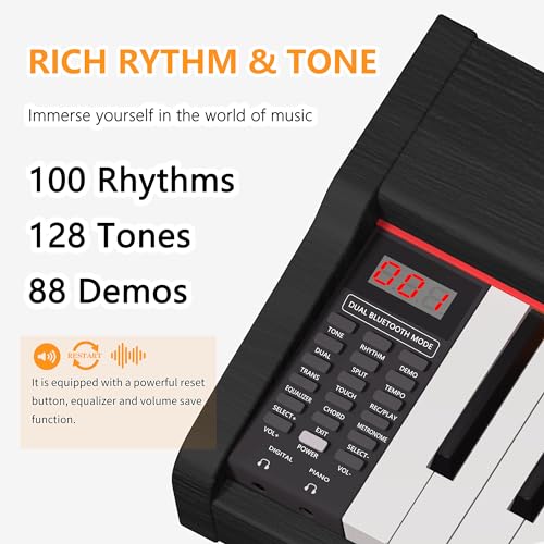 88 Key Fully Weighted Hammer Action Digital Piano with Triple Pedal X344521