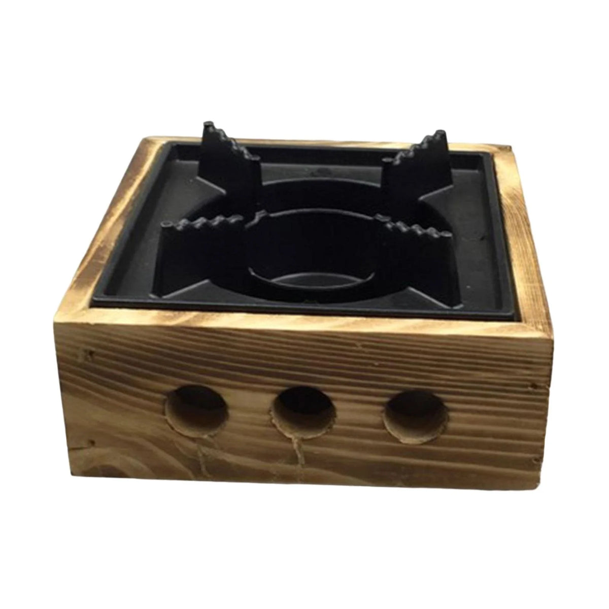 Compact Alcohol Stoves with Wooden Base 16cm M279