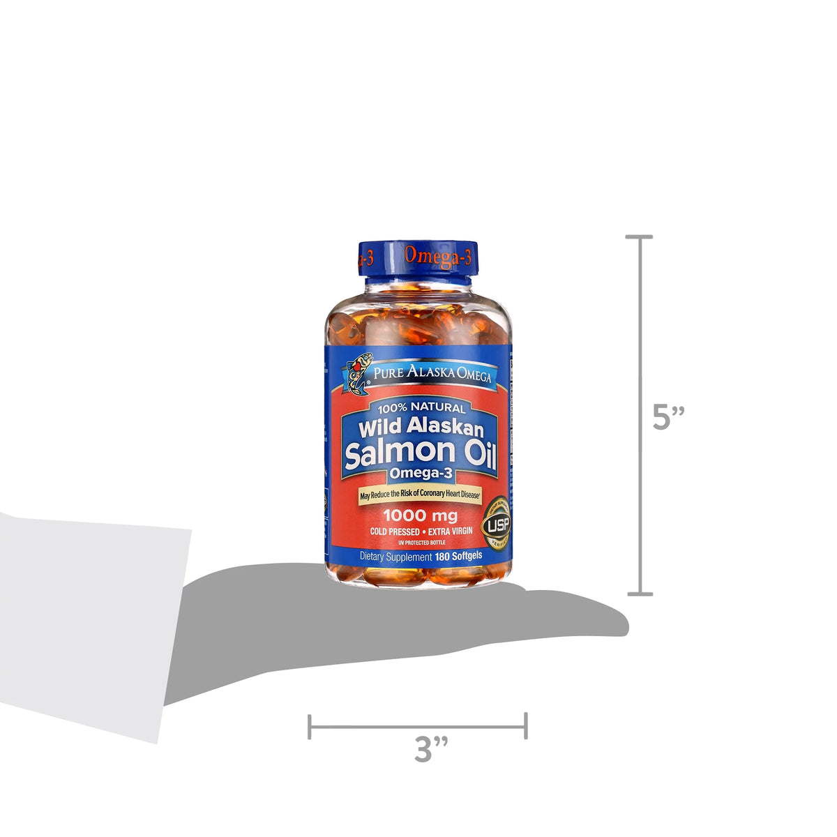 Wild Salmon Oil 1,000 mg Softgel, 180 Ct K52336