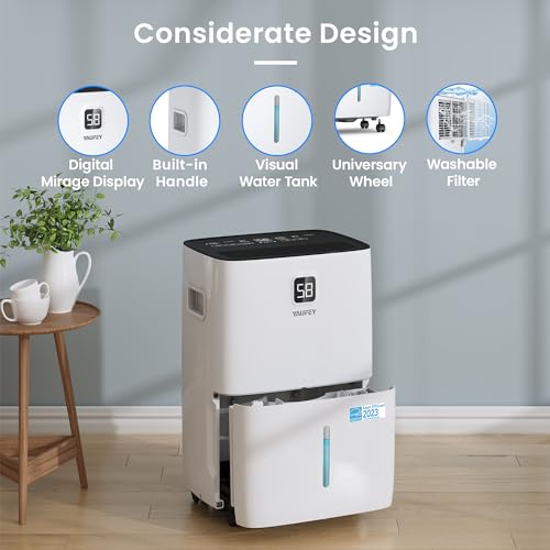 0.48 Gallon Dehumidifier with Auto or Manual Drainage D3928