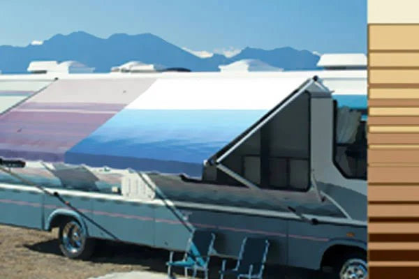 Brown Vinyl Awning Fabric D990