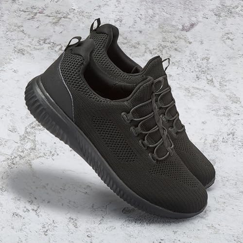 Black Non Slip Slip On Mesh Work Shoes S91358