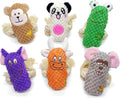 6 Pack Cotton Rope Dog Squeak Plush Toys N325