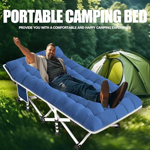 Folding Cot with Thick Pad Heavy Duty Oxford with Carry Bag J556