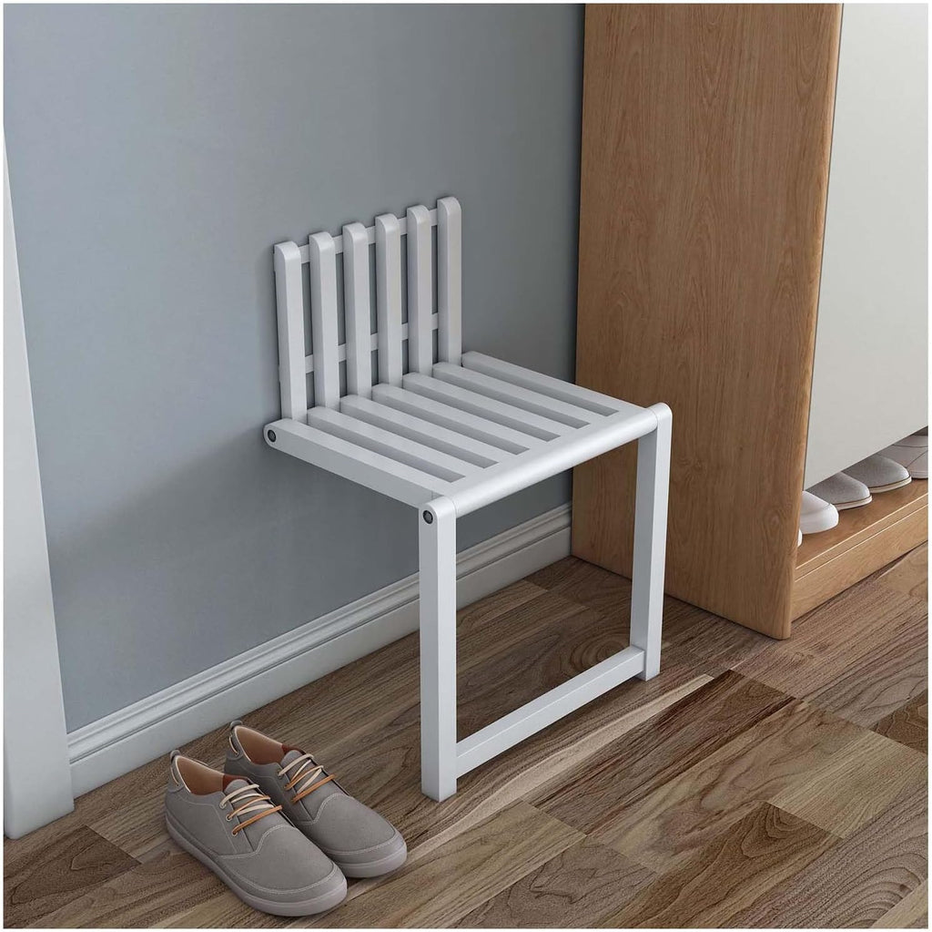 Solid Wood Folding Wall Mounted Stool with Supporting Legs G5831