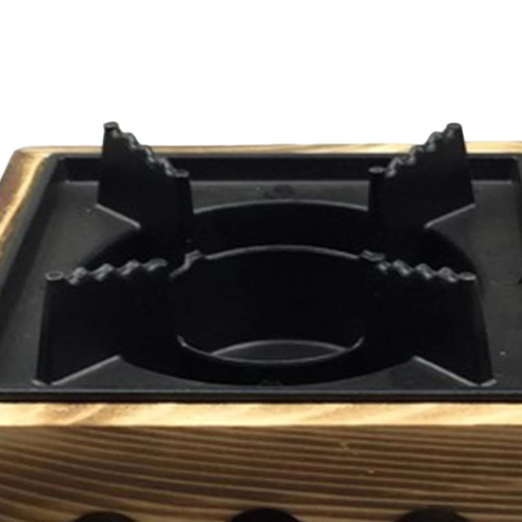 Compact Alcohol Stoves with Wooden Base 16cm M279